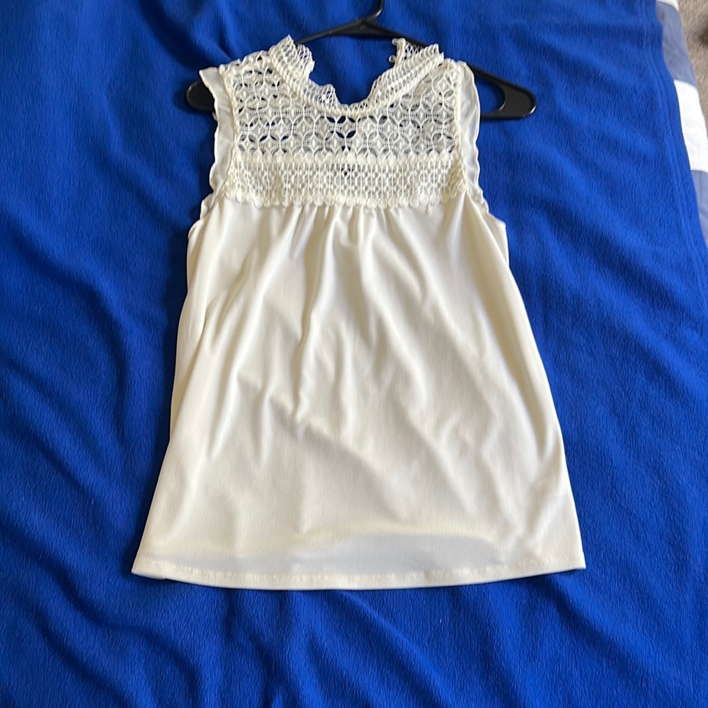 EXPRESS- White Cream colored tank top - Size S